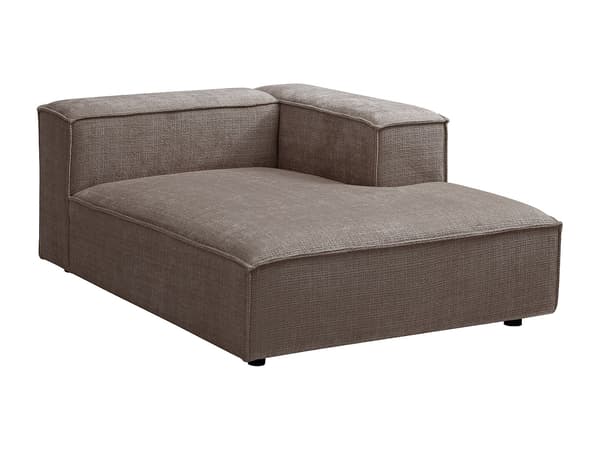 Vente-unique - Modulär öppen hörnsoffa i taupe chenilletyg RUZOLO