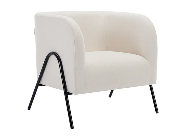 Vente-unique - Beige tygfåtölj BLINODA