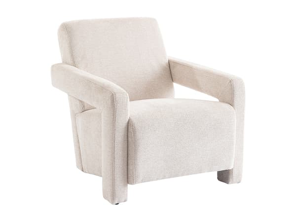 Vente-unique - ISPARTA beige fåtölj i texturerat tyg