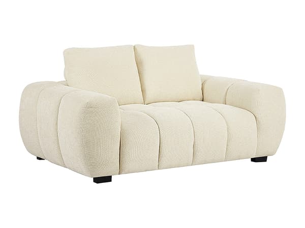 Vente-unique - 2-sitssoffa beige texturerat tyg BERENIA