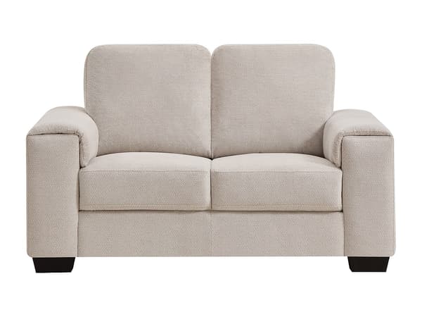 Vente-unique - 2-sits soffa i beige strukturerat tyg EMBAPO