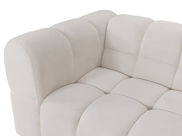 Vente-unique - Höger hörn-soffa i texturerat tyg - Beige RIMALO