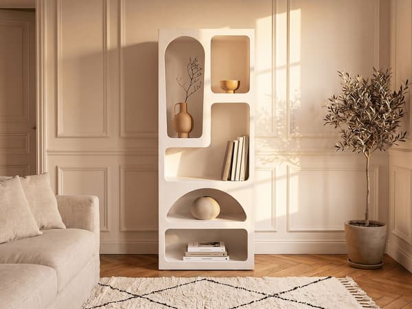 Vente-unique - Hylla med 5 fack - Vit - LUELA