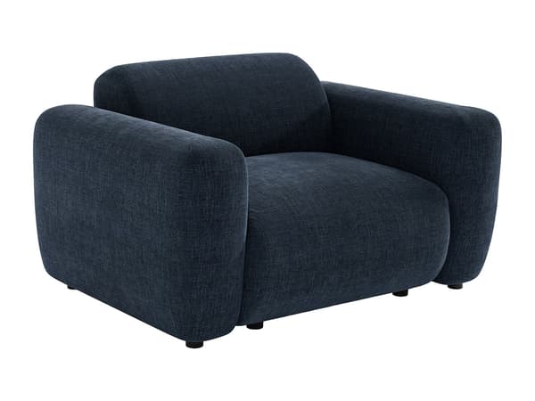 Vente-unique - Fåtölj i Blå Tyg - Maison Céphy POGNI