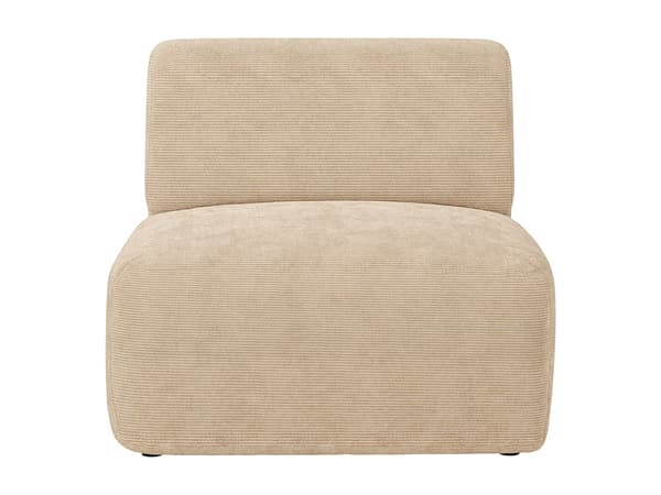 Vente-unique - 4-sits modulsoffa i finribbad manchester - Beige - Maison Céphy POGNI
