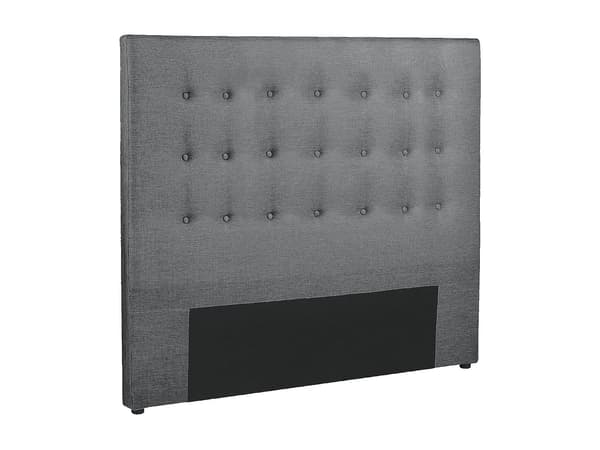 Vente-unique - Huvudgavel med vaddering - 160 cm - Tyg - Grå - FRANCESCO