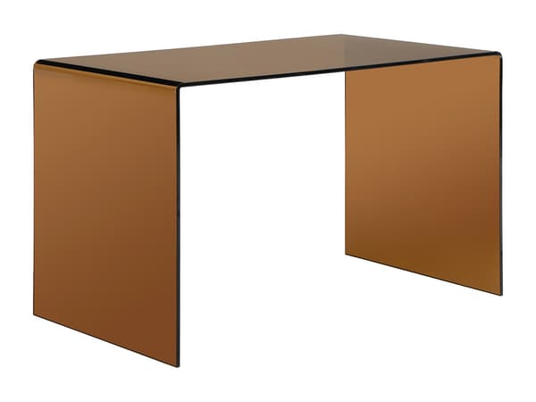 Vente-unique - Skrivbord - Härdat glas - Brun - ELSTRON