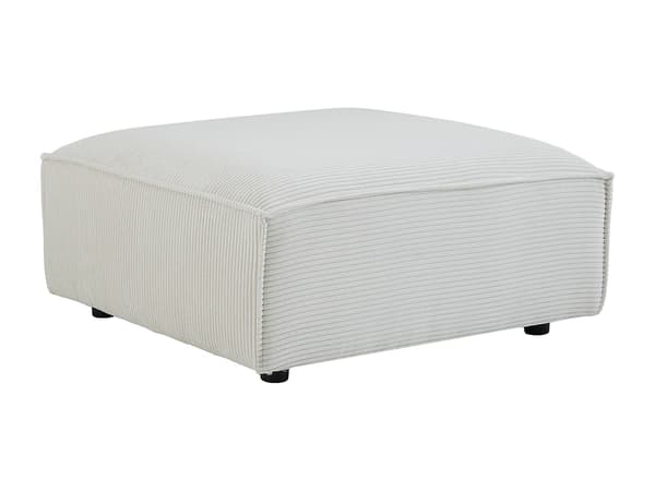 Vente-unique - Sittpuff i beige manchester RUZOLO