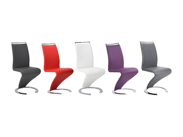 Vente-unique - 2-pack stolar TWIZY - Svart konstläder
