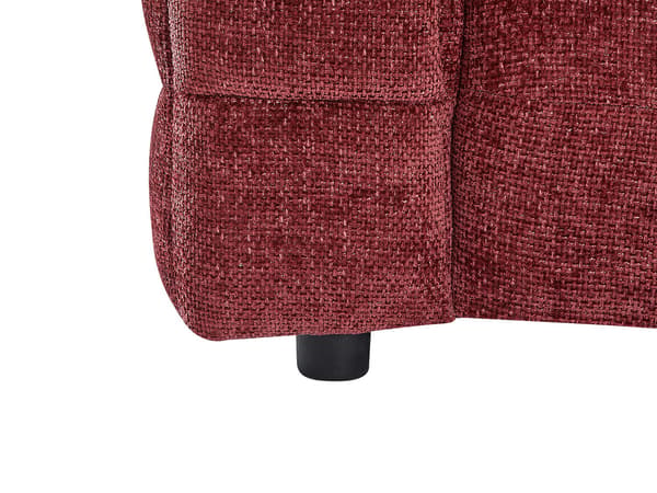 Vente-unique - 3-sitssoffa i texturerat vinrött tyg LERICI