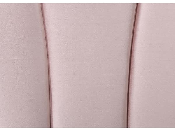 Vente-unique - Snäckformad sänggavel - 140 cm - Sammet - Rosa - MOANA