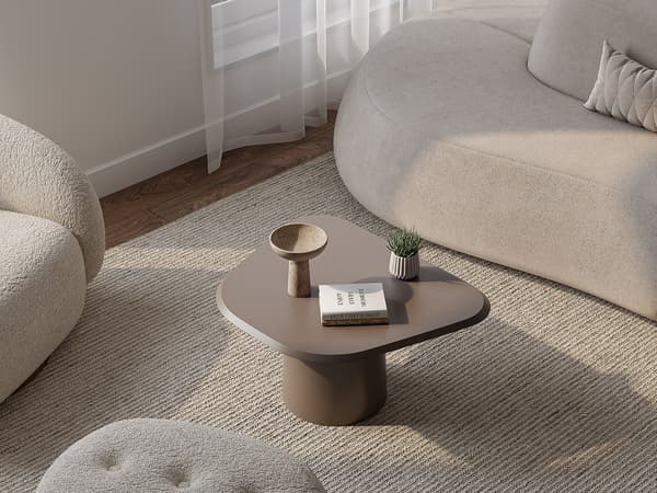Vente-unique - Soffbord i metall - Taupe - ZINARA