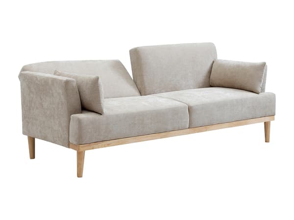 Vente-unique - 3-sits bäddsoffa click-clack i beige tyg AMBRILO