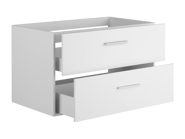 Vente-unique - Väggmonterat badrumsmöbel - Vit färg - 80 cm - KAYLA