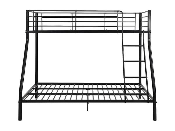 Vente-unique - Våningssäng 90/140 x 190 cm i svart stål ELEVATIO IV