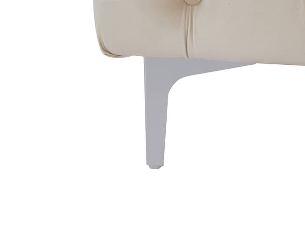 Vente-unique - EDWINA 2-sits Chesterfield-soffa i beige sammet