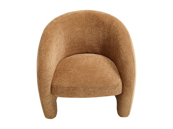 Vente-unique - Barnfåtölj i kamellfärgat chenille-tyg ROMICOU