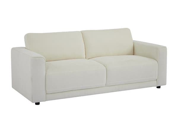 Vente-unique - Soffa 3 platser i texturerad bruten vit tyg NETUSO