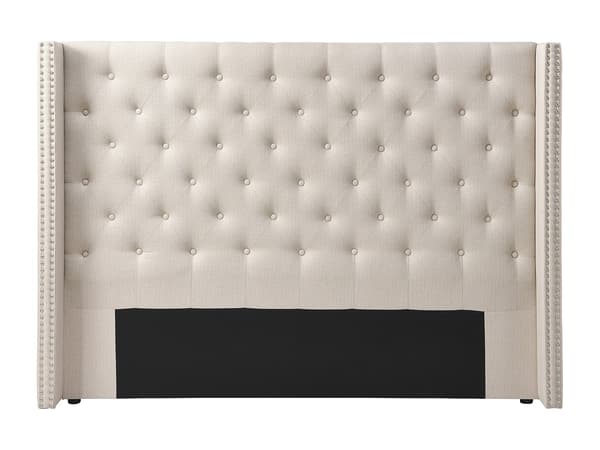 Vente-unique - Stoppad sänggavel 170 cm - Tyg - Beige - MASSIMO