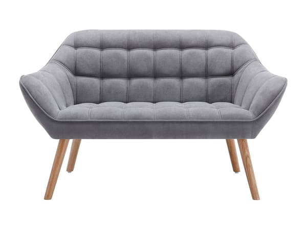 Vente-unique - CASERTA 2-sitssoffa i grått tyg
