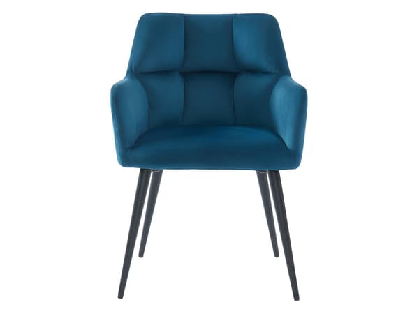 Vente-unique - TALICIA bordsset + 4 PEGA stolar - Vit och blå