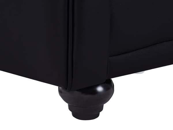 Vente-unique - 2-sits soffa i läderimitation CHESTERFIELD - Svart