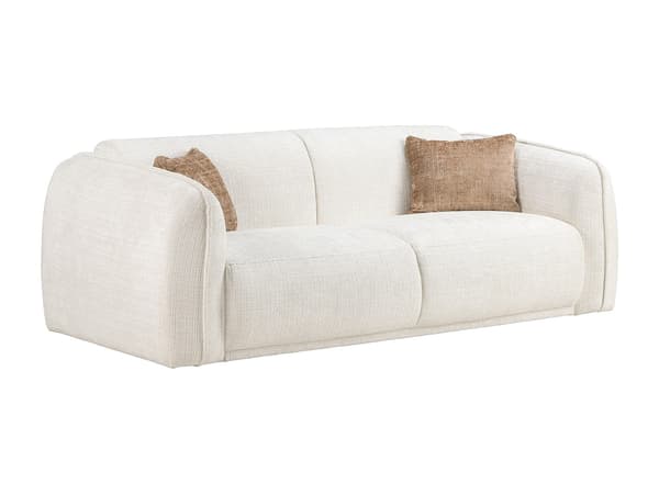 Vente-unique - Tvåsitsig soffa i beige chenilletyg JUNETI