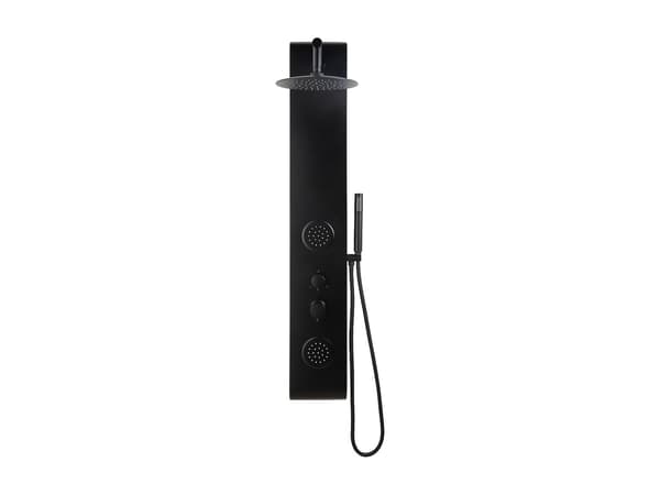 Vente-unique - Svart hydromasserande duschpelare - 130 x 20 cm - JUBIDA