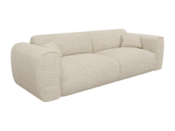 Vente-unique - 4-sitsig bäddsoffa express i beige manchester POGNIA