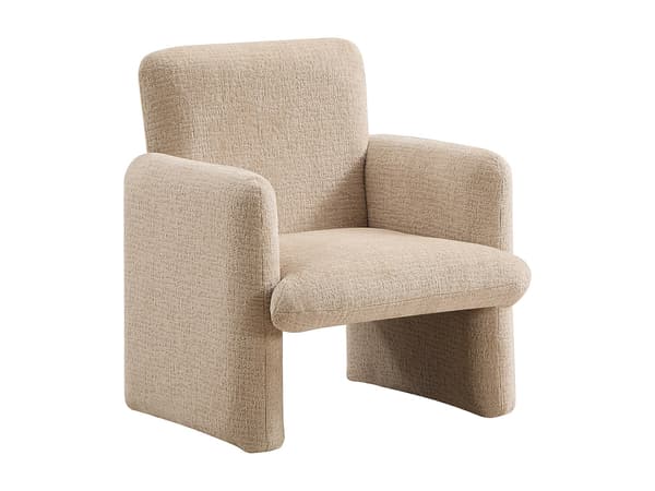 Vente-unique - Barnfåtölj i beige chenilletyg MESUTO