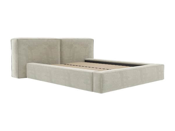 Vente-unique - Sängbänk 140 x 190 cm - Bouclé tyg - Beige - TIMANO