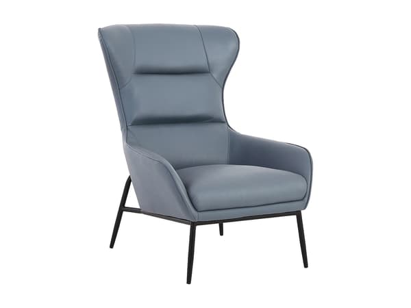 Vente-unique - DINNIA grå buffellädersfåtölj