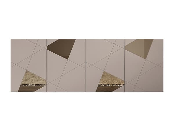Vente-unique - Skänk med 4 dörrar - Beige - CANTIANO