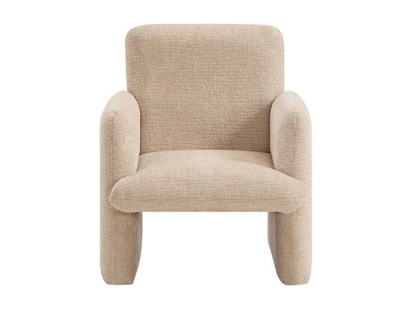 Vente-unique - Barnfåtölj i beige chenilletyg MESUTO