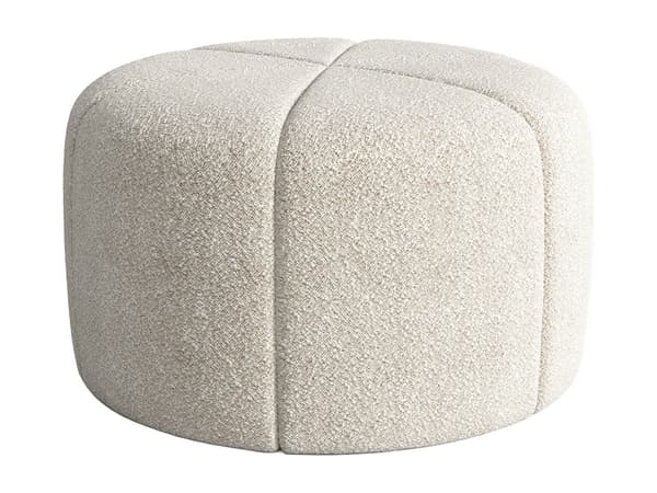 Vente-unique - Puff i krämfärgad bouclé-tyg ZOFIRA