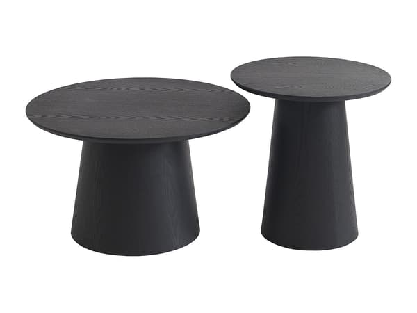 Vente-unique - Satsbord med svart ekfaner PIARI