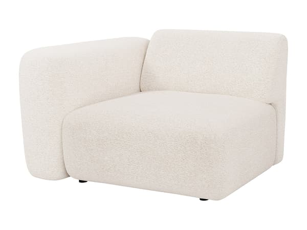 Vente-unique - 3-sits modulsoffa i vitt bouclétyg från Maison Céphy POGNI