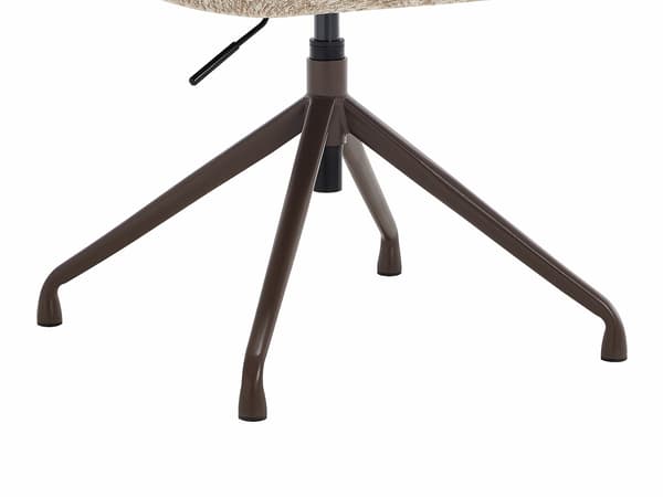 Vente-unique - Skrivbordsstol - Texturerad tyg - Beige och Brun - Justerbar höjd DUMALI