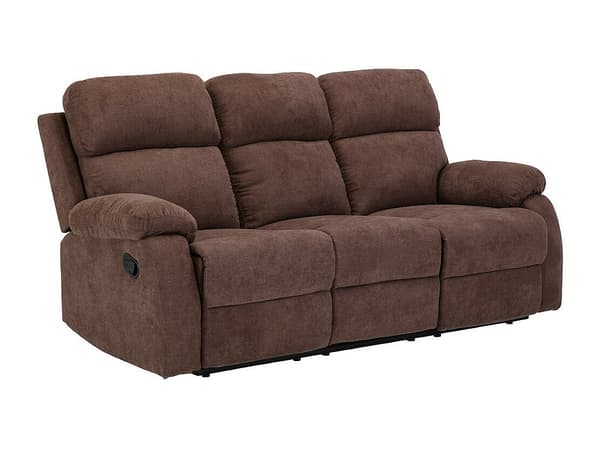 Vente-unique - 3-sitsig och 2-sitsig reclinersoffor i tyg TOLZANO - brun