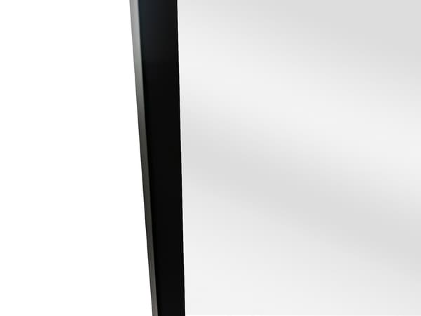 Vente-unique - Stor rektangulär spegel i aluminium B. 120 x H. 190 cm - Svart - MYRA