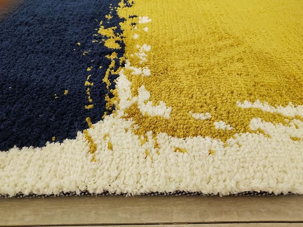 Vente-unique - Matta - 160 x 230 cm - senap, marinblå, grå - CAMDEN