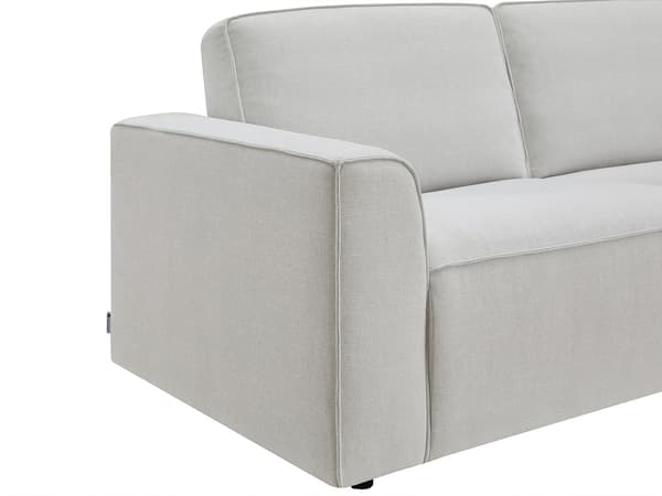 Vente-unique - 3-sits bäddsoffa snabbutfällbar i ljusgrått tyg MOTETO