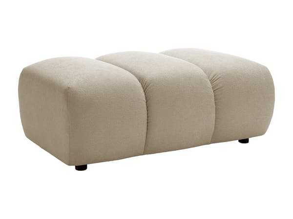 Vente-unique - Puff i beige tyg FRIDORA