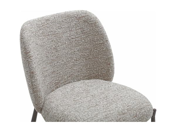 Vente-unique - Set med 2 stolar i texturerat tyg och brun metall - Beige - JIZAK