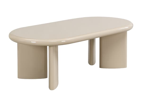 Vente-unique - Soffbord i MDF - Beige lackerad - TABEMI