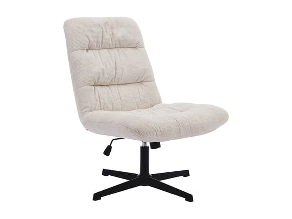 Vente-unique - SELENDO snurrfåtölj i beige melerat tyg
