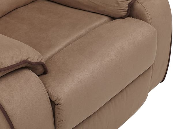 Vente-unique - 3-sits EVASION reclinersoffa i läder - elfenbensvit