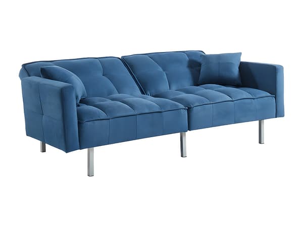Vente-unique - MINEY 3-sits klick-klack bäddsoffa i tyg - Blå