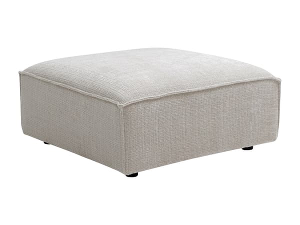 Vente-unique - Sittpuff i beige chenilletyg RUZOLO