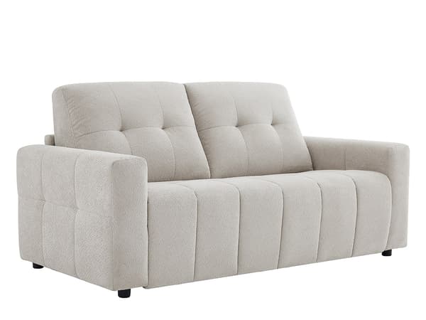Vente-unique - 3-sits bäddsoffa i ljusgrå chenilletyg ISISTIA